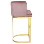Paris Prix Chaise de Bar Velours Design  Noemy  100cm Rose