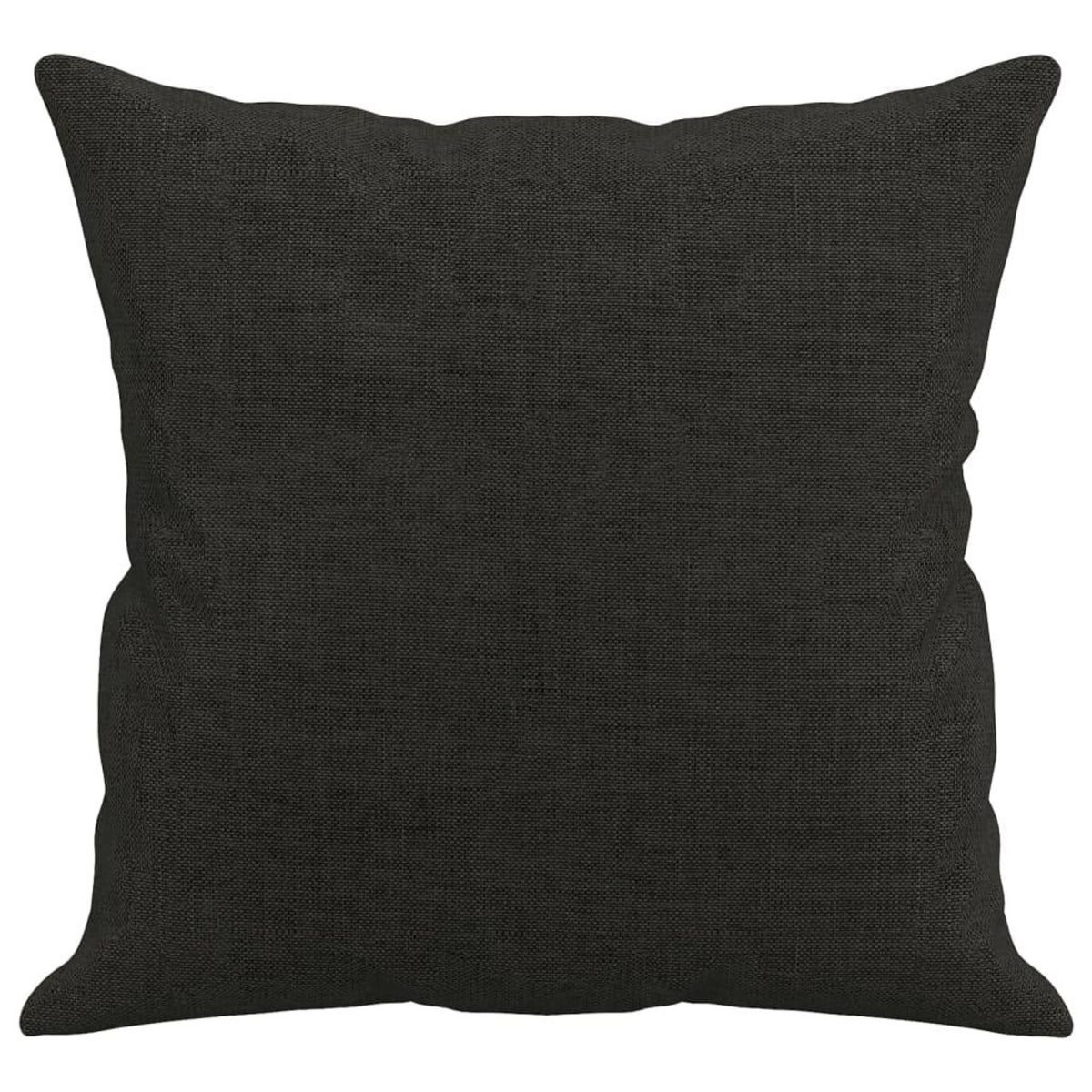 VIDAXL Coussins decoratifs lot de 2 Noir 40x40 cm Tissu