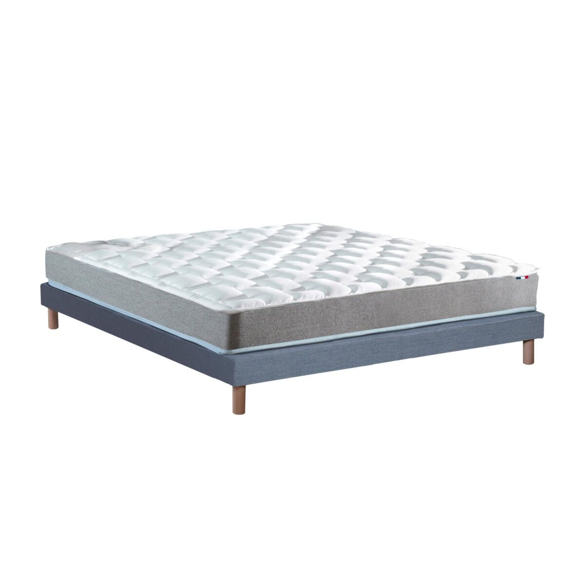 IDLITERIE Ensemble matelas mémoire de forme MAM AZUR avec sommier - confort français