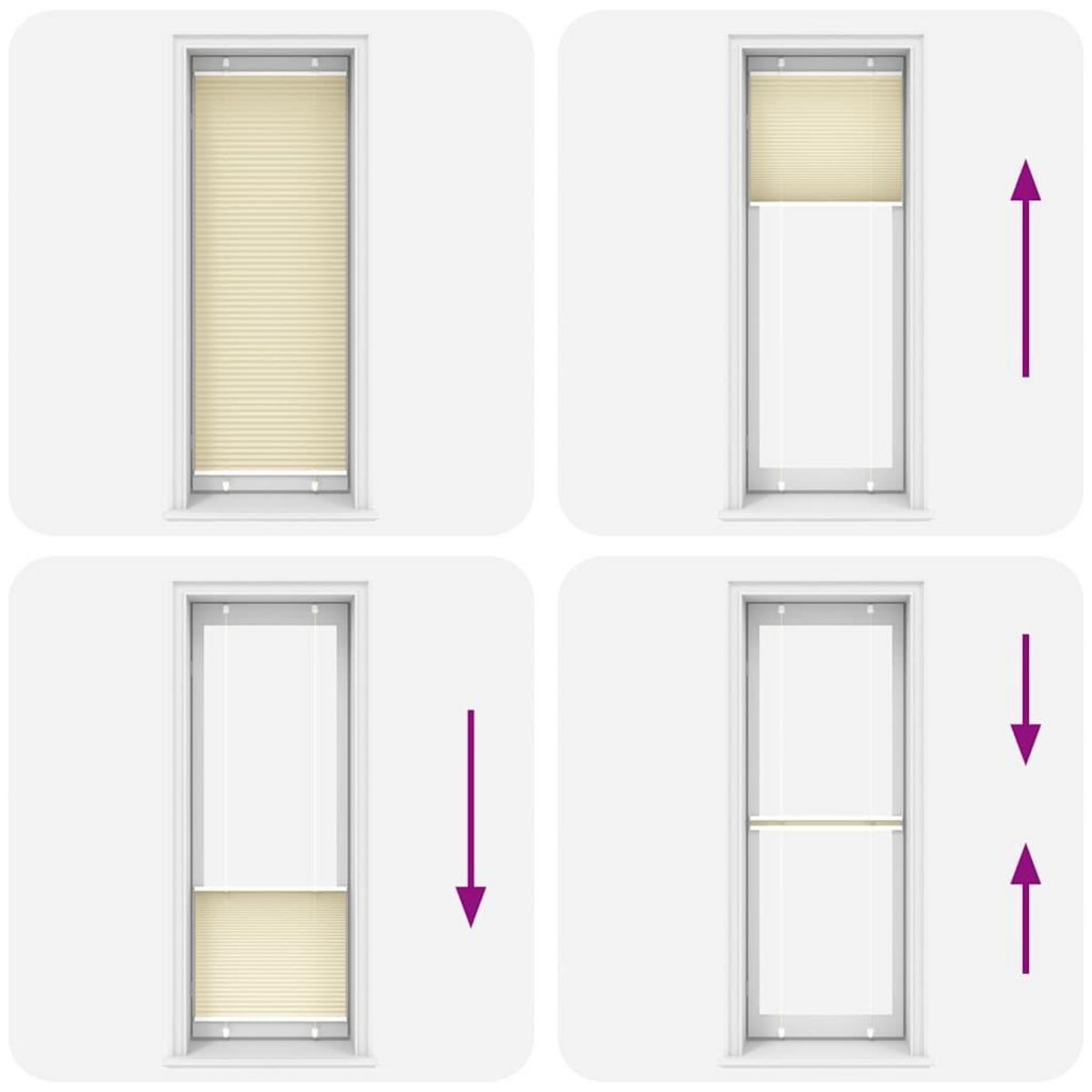 VIDAXL Store plisse creme 75x200 cm largeur du tissu 74,4 cm polyester