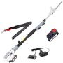 Voir la diapositive 3 : Ikra Taille haie sur perche téléscopique 20V - Coupe longueur 40 cm - Batterie lithium 2.0Ah Chargeur 20V - IKRA