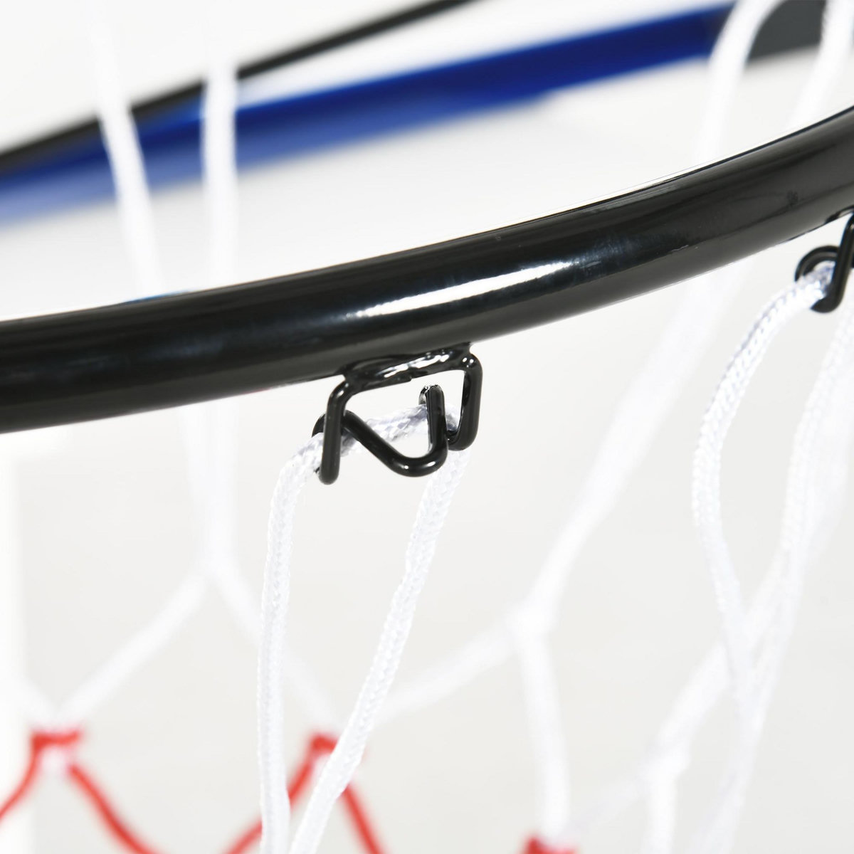 HOMCOM Panier de basket-ball mural - panneau de basket à accrocher - visserie incluse - acier PC bleu noir