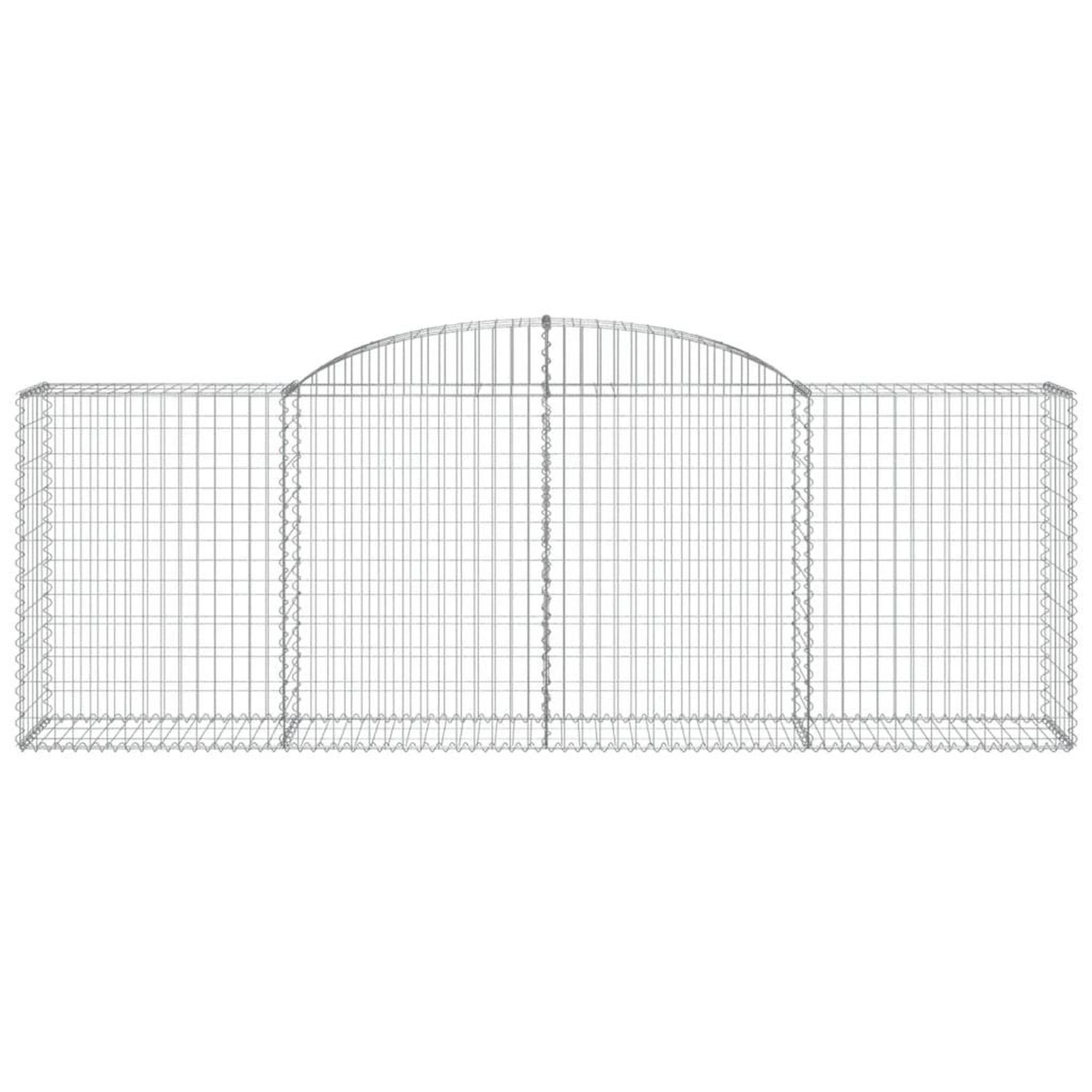 Voir la diapositive 4 : VIDAXL Paniers a gabions arques 7 pcs 300x50x100/120 cm fer galvanise