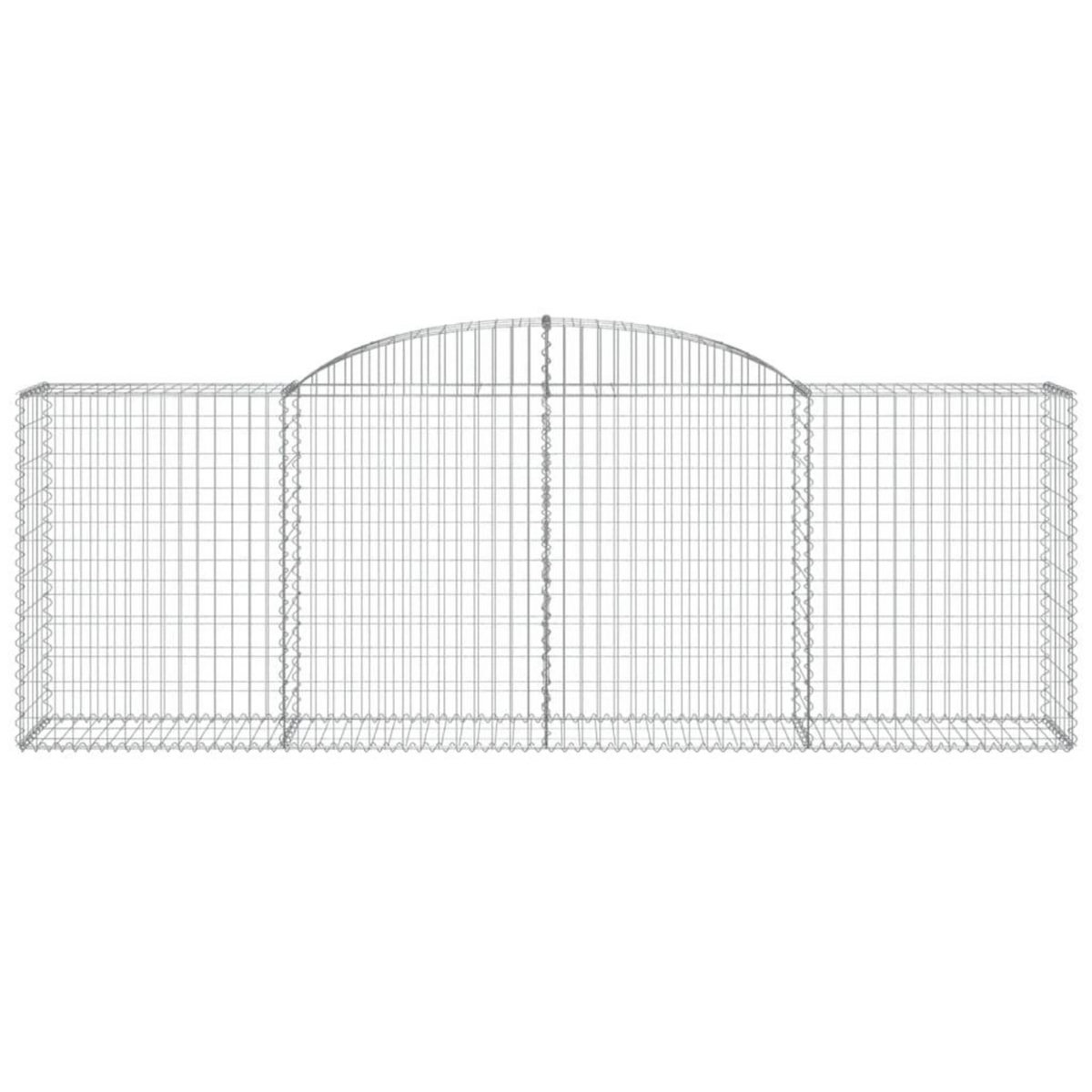 VIDAXL Paniers a gabions arques 7 pcs 300x50x100/120 cm fer galvanise
