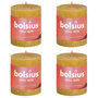Voir la diapositive 1 : BOLSIUS Bolsius Bougies pilier rustiques 4 pcs 80x68 mm Jaune nid d'abeilles