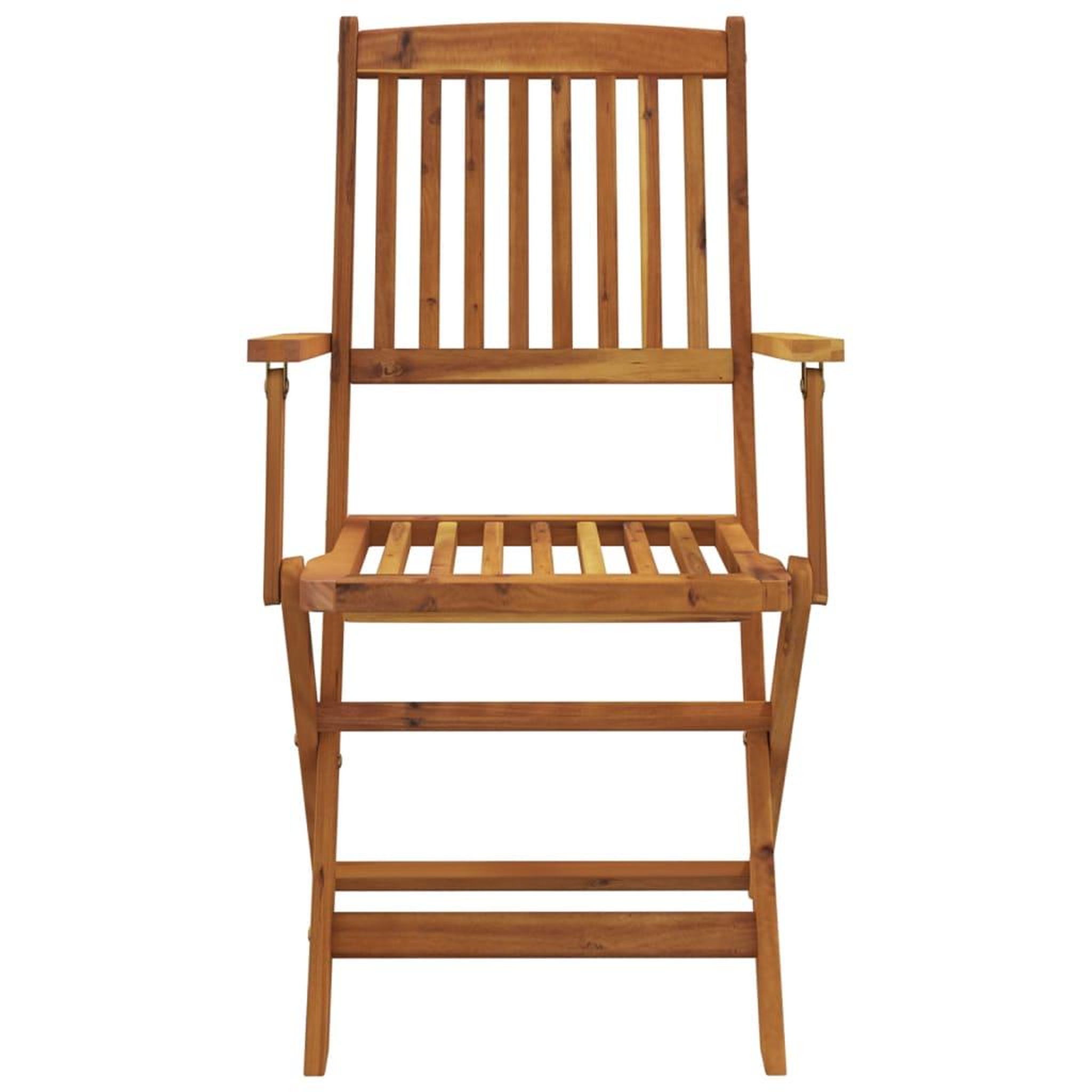 Voir la diapositive 4 : VIDAXL Ensemble a manger d'exterieur pliable 7pcs Bois d'acacia solide