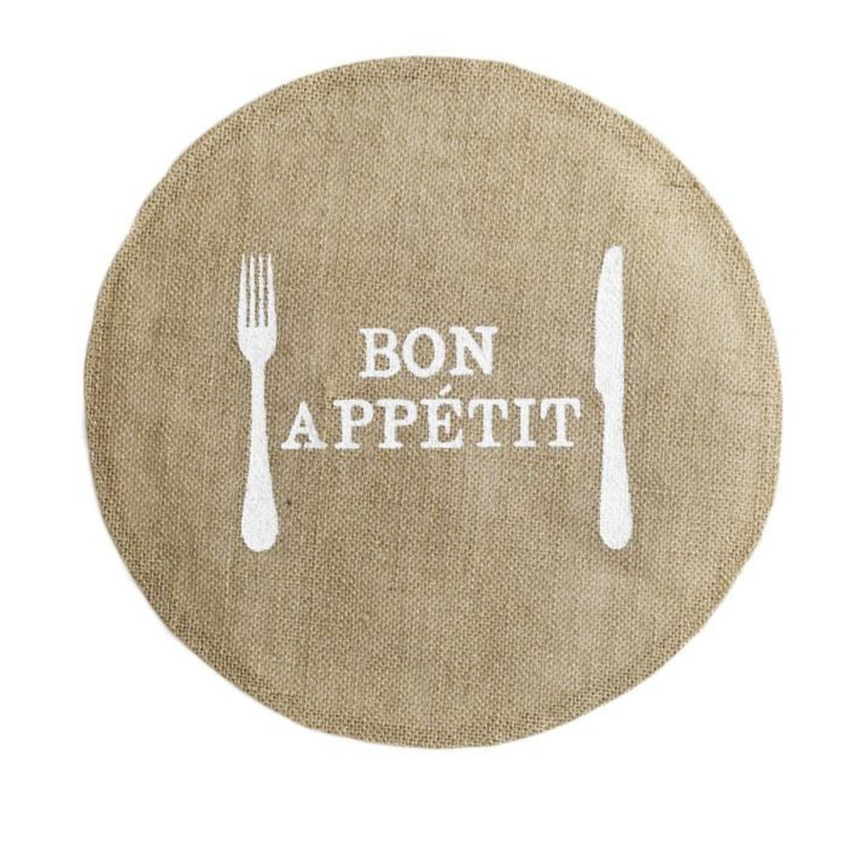 Paris Prix Set de Table Jute Rond  Appetito  38cm Naturel
