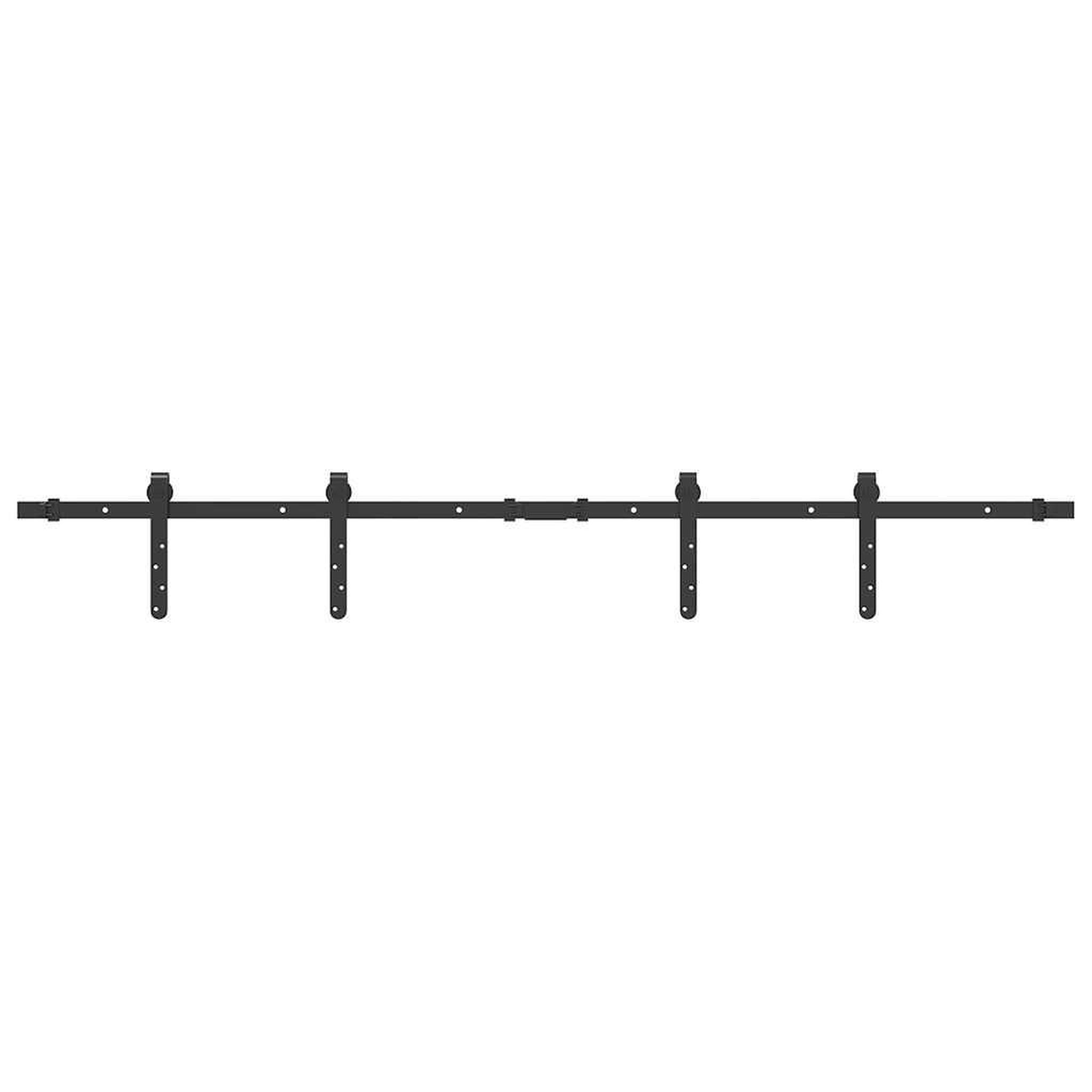 Voir la diapositive 2 : VIDAXL Kit de porte d'armoire coulissante 152 cm acier au carbone