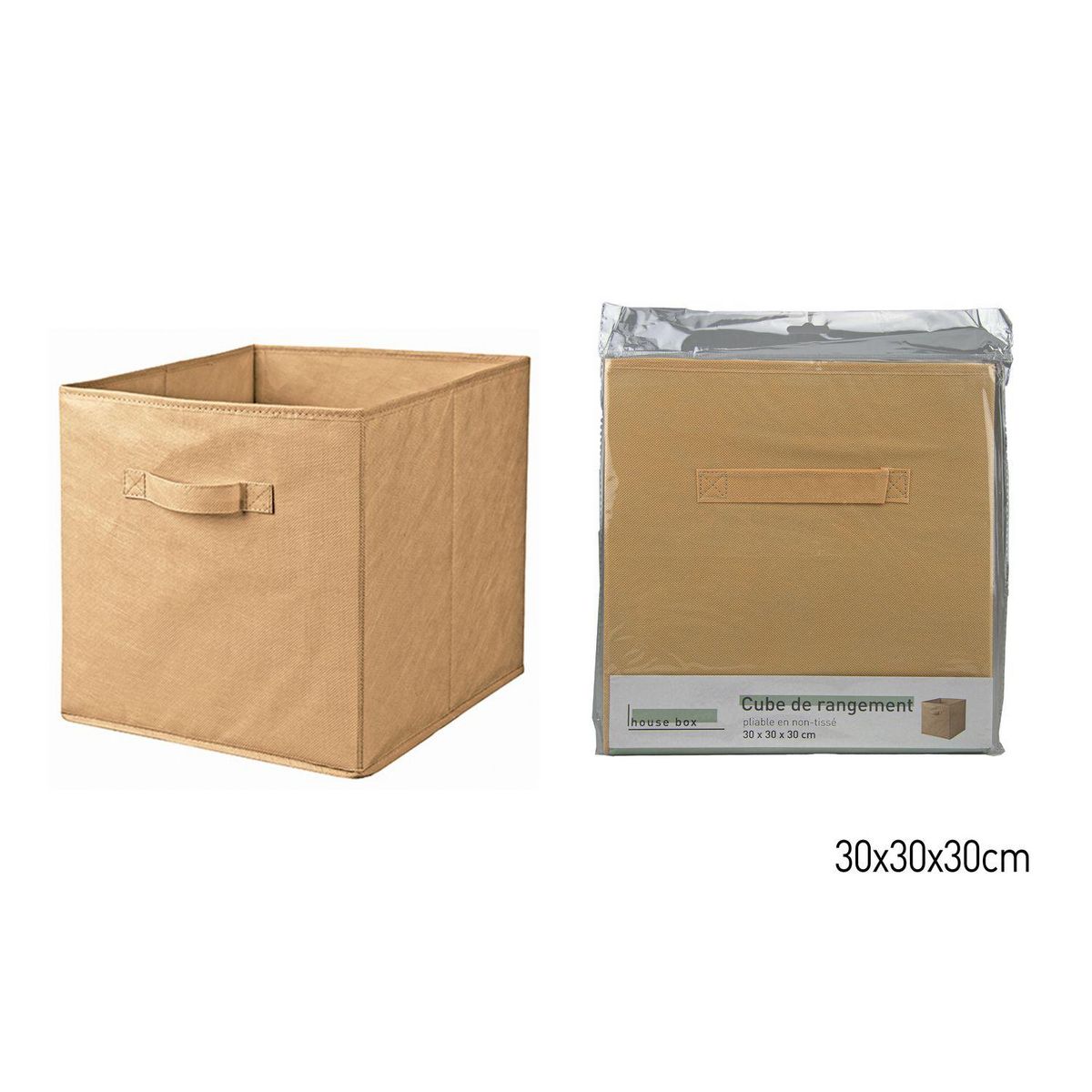 TOILINUX Lot de 6 cubes de rangement pliables en tissus avec poignée