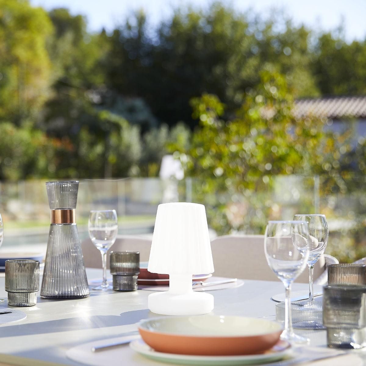 Lumisky Mini lampe à poser sans fil LED LADY Blanc Polyéthylène H22CM