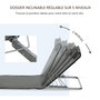 Voir la diapositive 4 : OUTSUNNY Lot de 2 tapis de plage rembourrés - dossier inclinable 5 positions - sac transport inclus - acier polyester gris