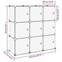 Voir la diapositive 6 : VIDAXL Cubes de rangement 9 pcs avec portes Transparent PP