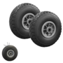 Voir la diapositive 2 : ID MARKET Lot de 2 roues increvables 250mm pour diable chariot alésage axe 16mm