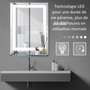 Voir la diapositive 5 : HOMCOM Miroir lumineux LED 22 W interrupteur tactile étagère intégrée 50L x 4l x 70H cm
