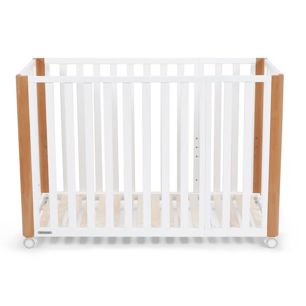 KINDERKRAFT Lit bébé multifonction 4 en 1 avec matelas et roulettes pour un usage pratique