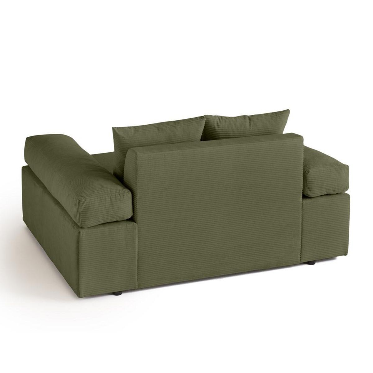 LISA DESIGN Aspen - fauteuil xl - assise profonde - velours côtelé