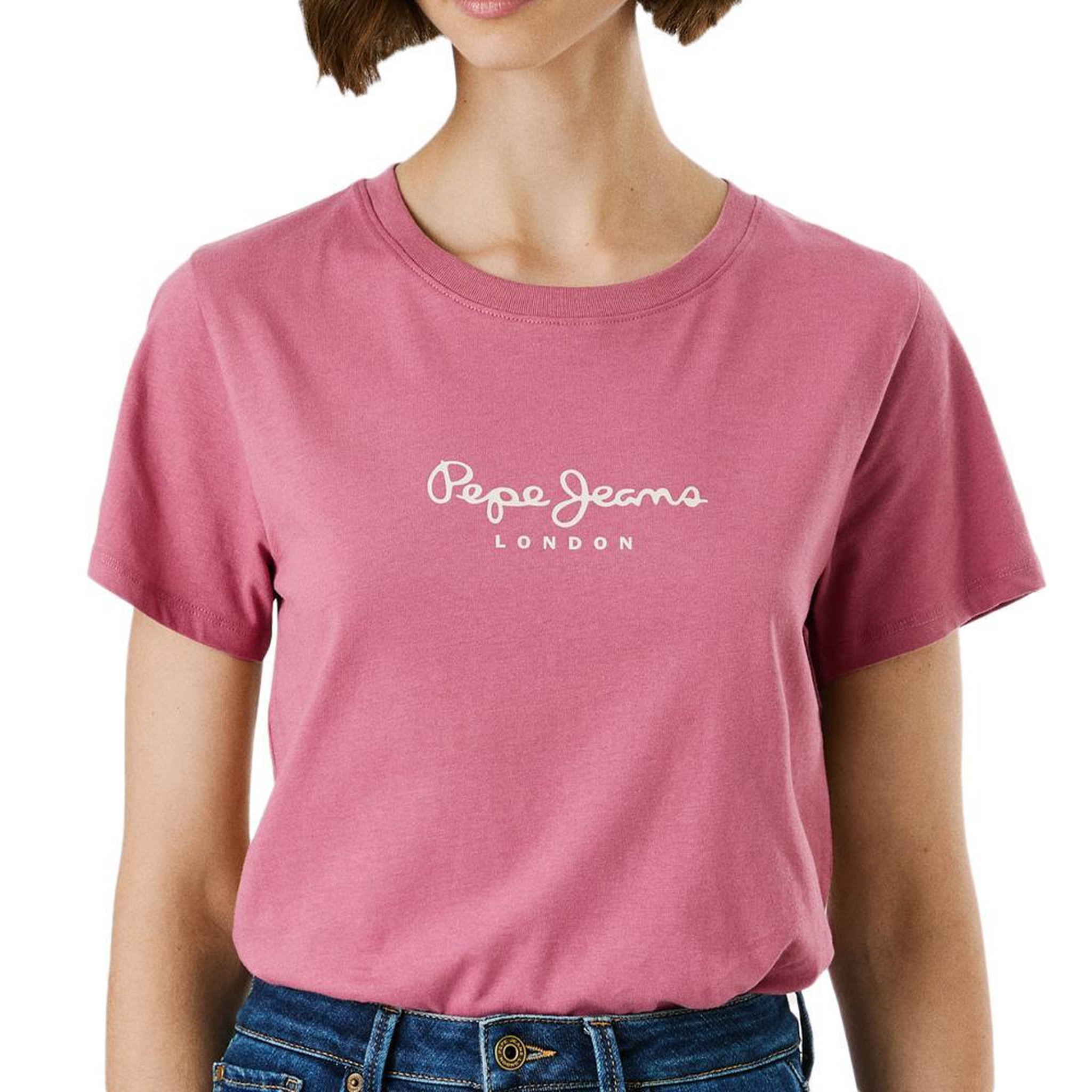 Pepe Jeans T-Shirt Rouge Femme Pepe jeansNew Virginia. Coloris disponibles : Rouge
