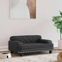Voir la diapositive 1 : VIDAXL Lit pour chien noir 70x45x30 cm similicuir