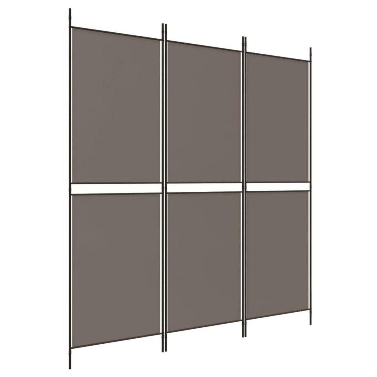 VIDAXL Cloison de separation 3 panneaux Anthracite 150x200 cm Tissu