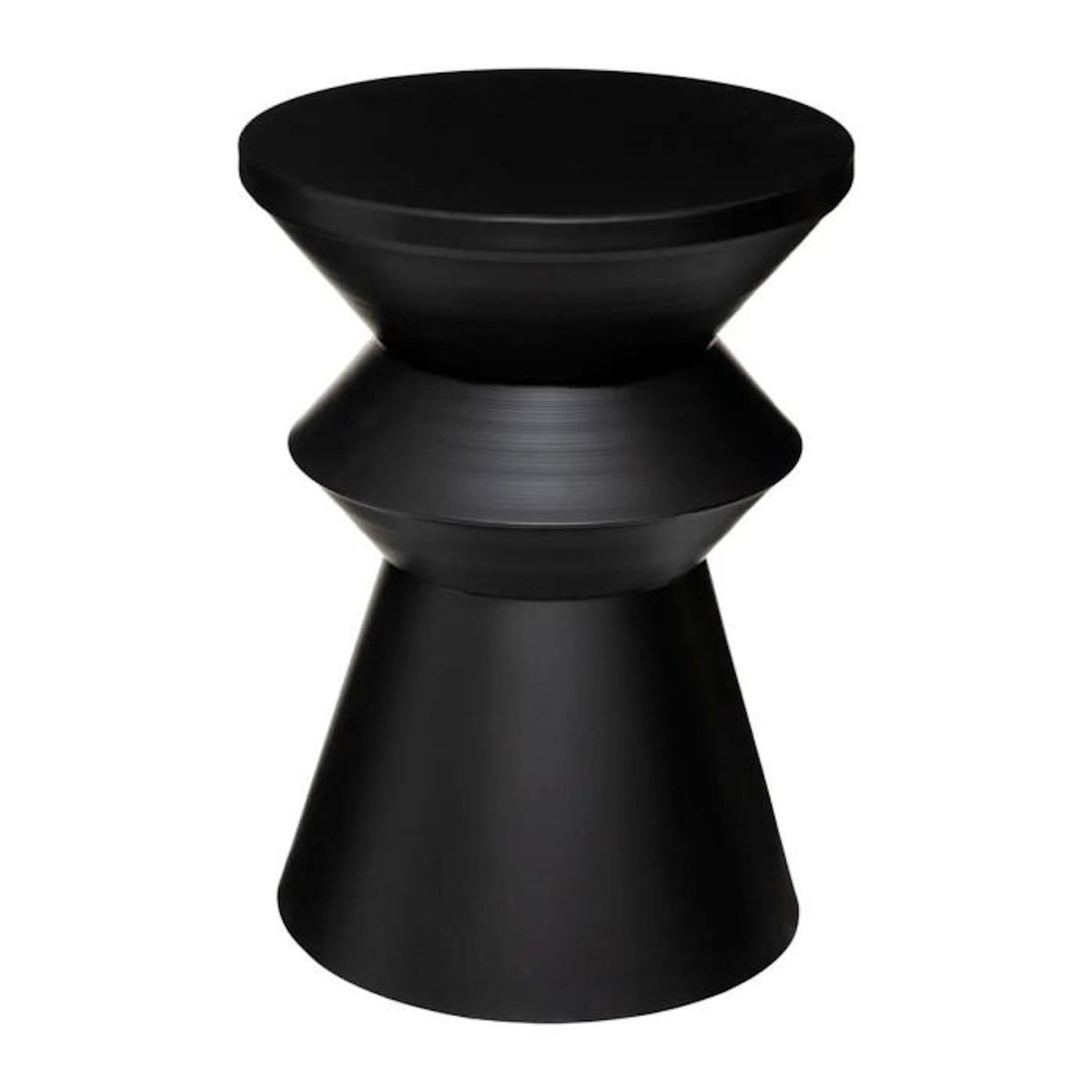 ATMOSPHERA Table à Café Ronde Design  Sohan  48cm Noir