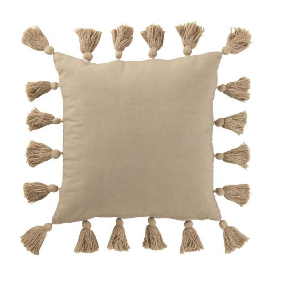 Paris Prix Coussin Déco Tissé  Floches  45x45cm Taupe