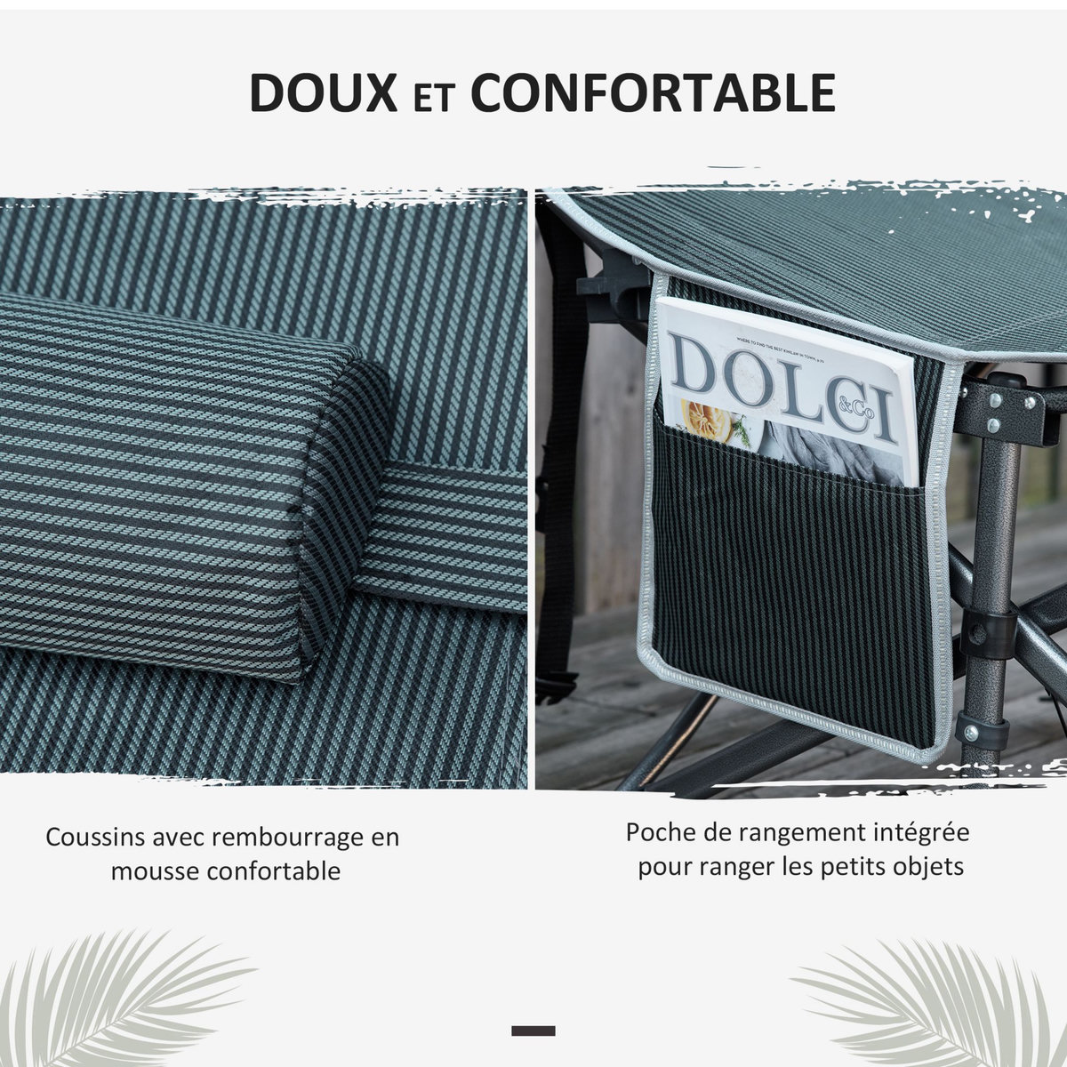 OUTSUNNY Lit de camp lit d'appoint pliable dim. 188L x 64,5l x 53H cm pochette rangement, tétière, sac de transport inclus métal Oxford gris