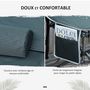 Voir la diapositive 6 : OUTSUNNY Lit de camp lit d'appoint pliable dim. 188L x 64,5l x 53H cm pochette rangement, tétière, sac de transport inclus métal Oxford gris