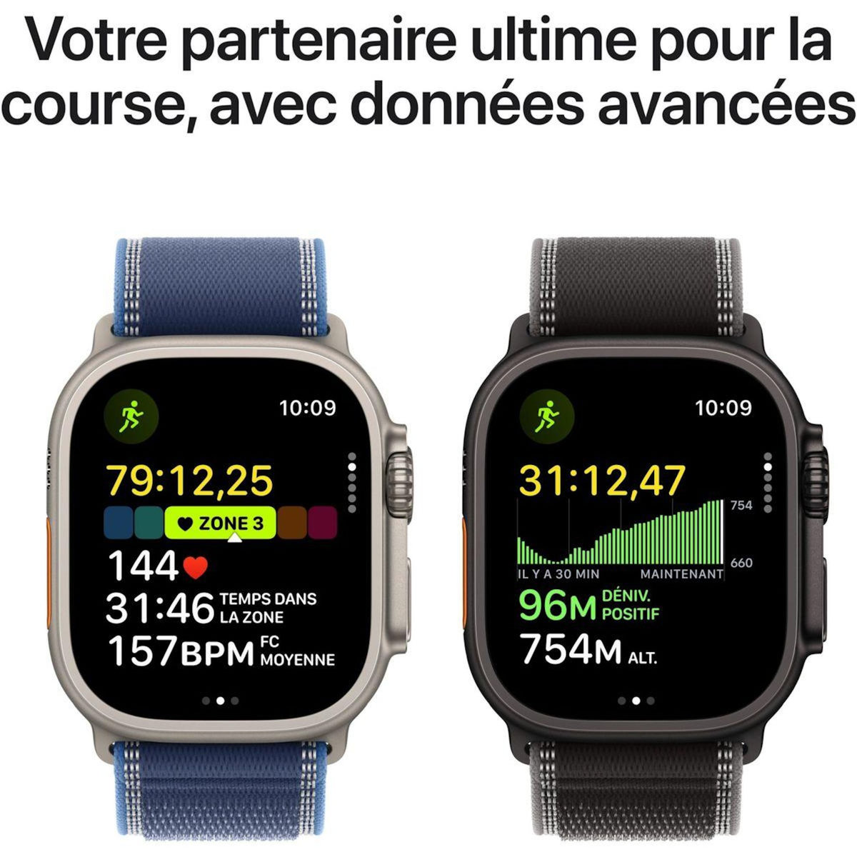APPLE Montre connectée 49mm Tit Noir / Trail Ultra 3 M/L Cellular