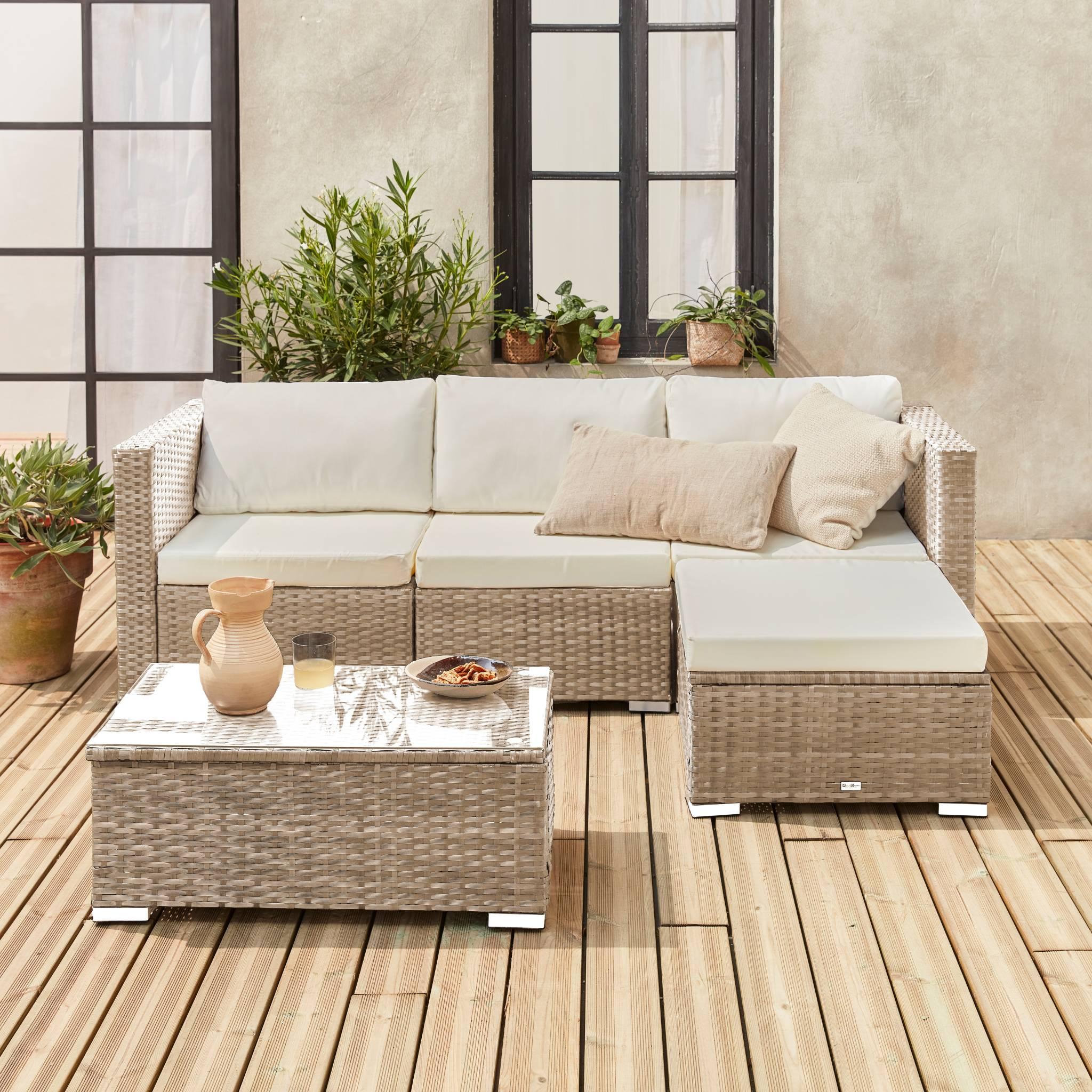 Voir la diapositive 3 : SWEEEK Salon de jardin en résine pour 4 personnes - Torino