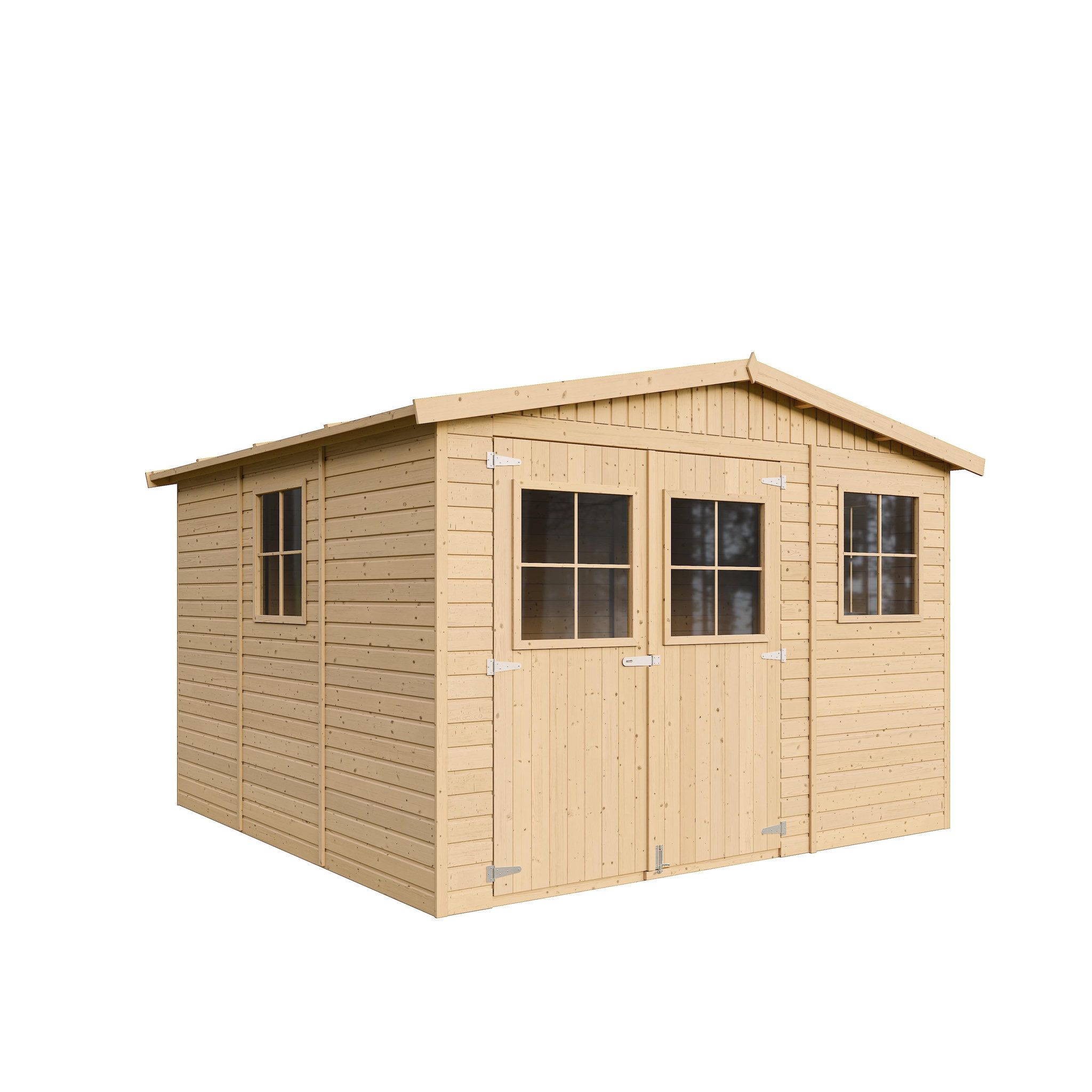 TIMBELA Abri de Jardin en Bois -  H226x316x324 cm/9 m² M335