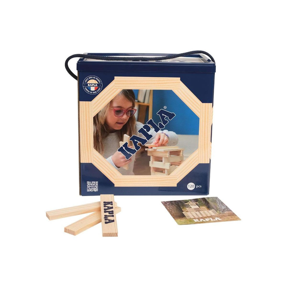 Kapla Jeu de construction  Baril 120 planchettes nature