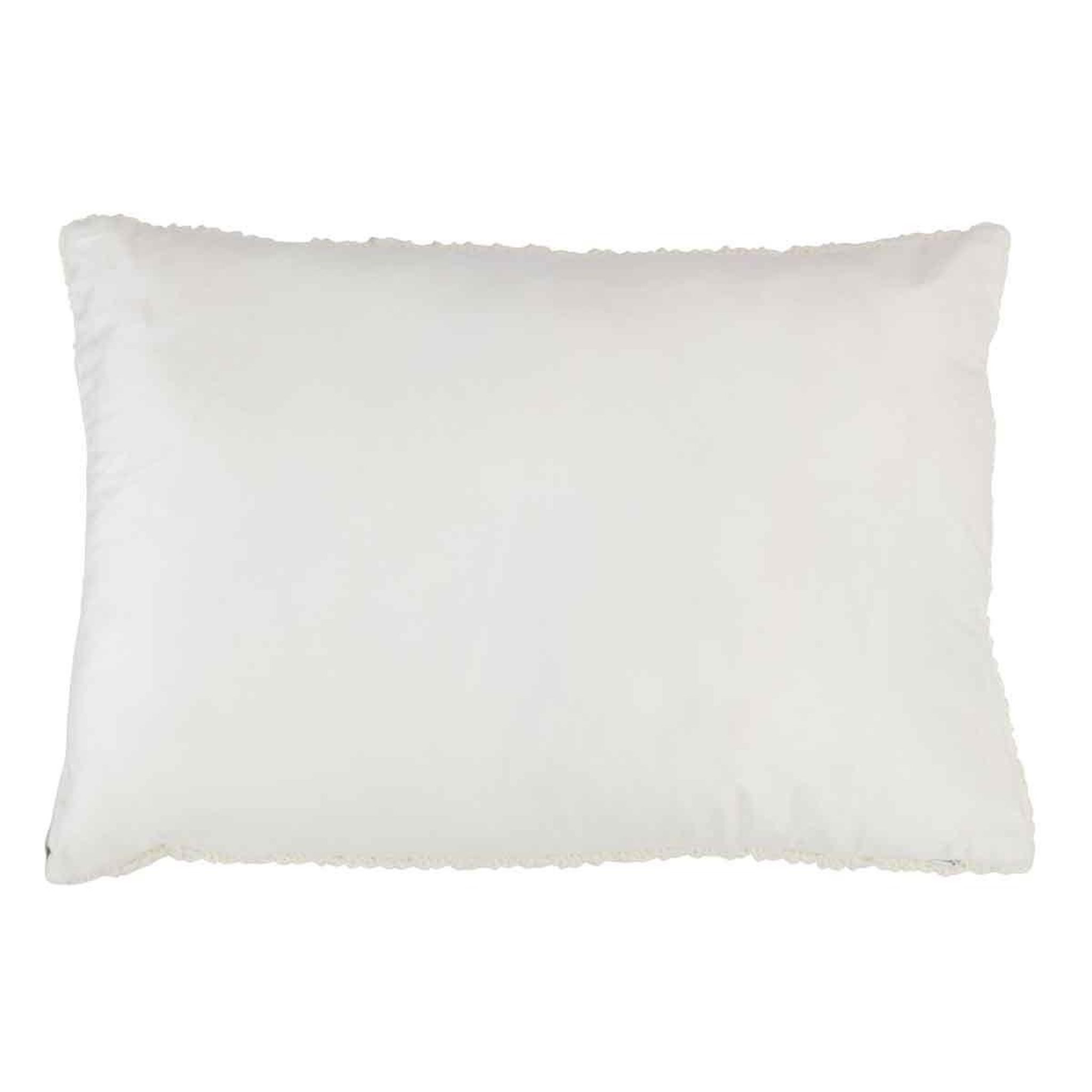 Voir la diapositive 2 : J-LINE Coussin déco  maison  40x60cm blanc & rouge
