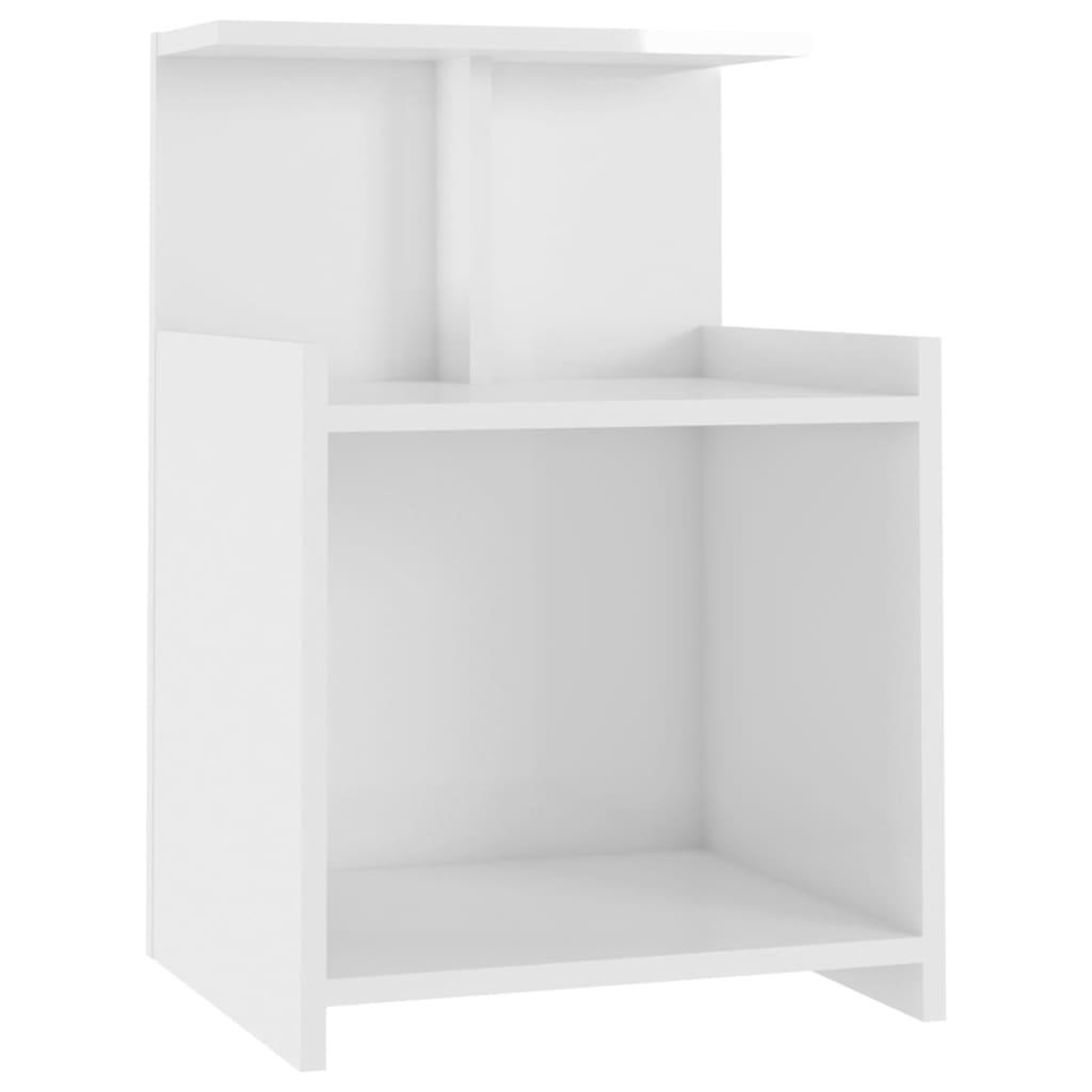 Voir la diapositive 2 : VIDAXL Table de chevet Blanc brillant 40x35x60 cm Agglomere