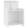Voir la diapositive 2 : VIDAXL Table de chevet Blanc brillant 40x35x60 cm Agglomere