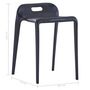 Voir la diapositive 6 : VIDAXL Tabourets empilables lot de 4 noir plastique