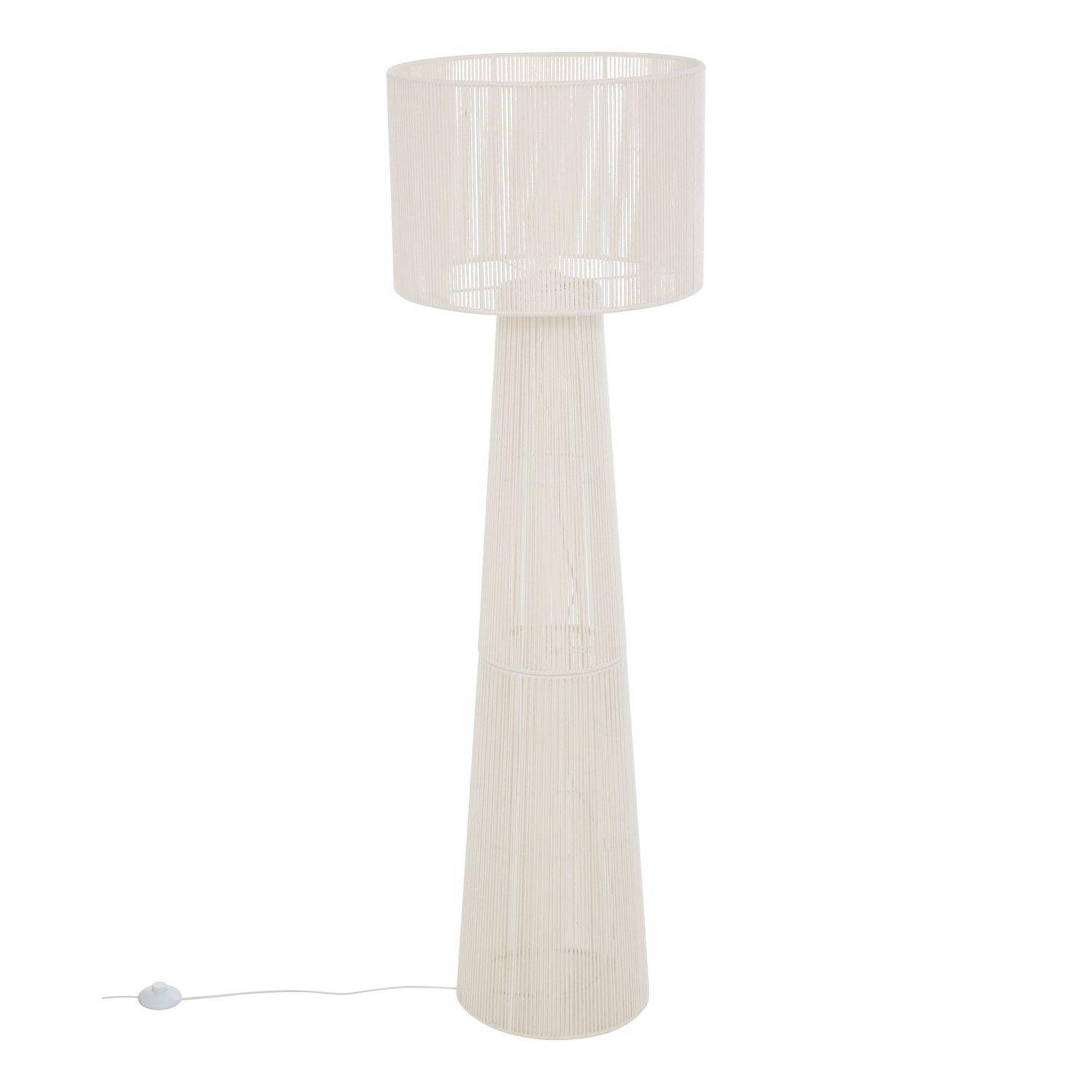 ATMOSPHERA Lampadaire en corde adria - blanc