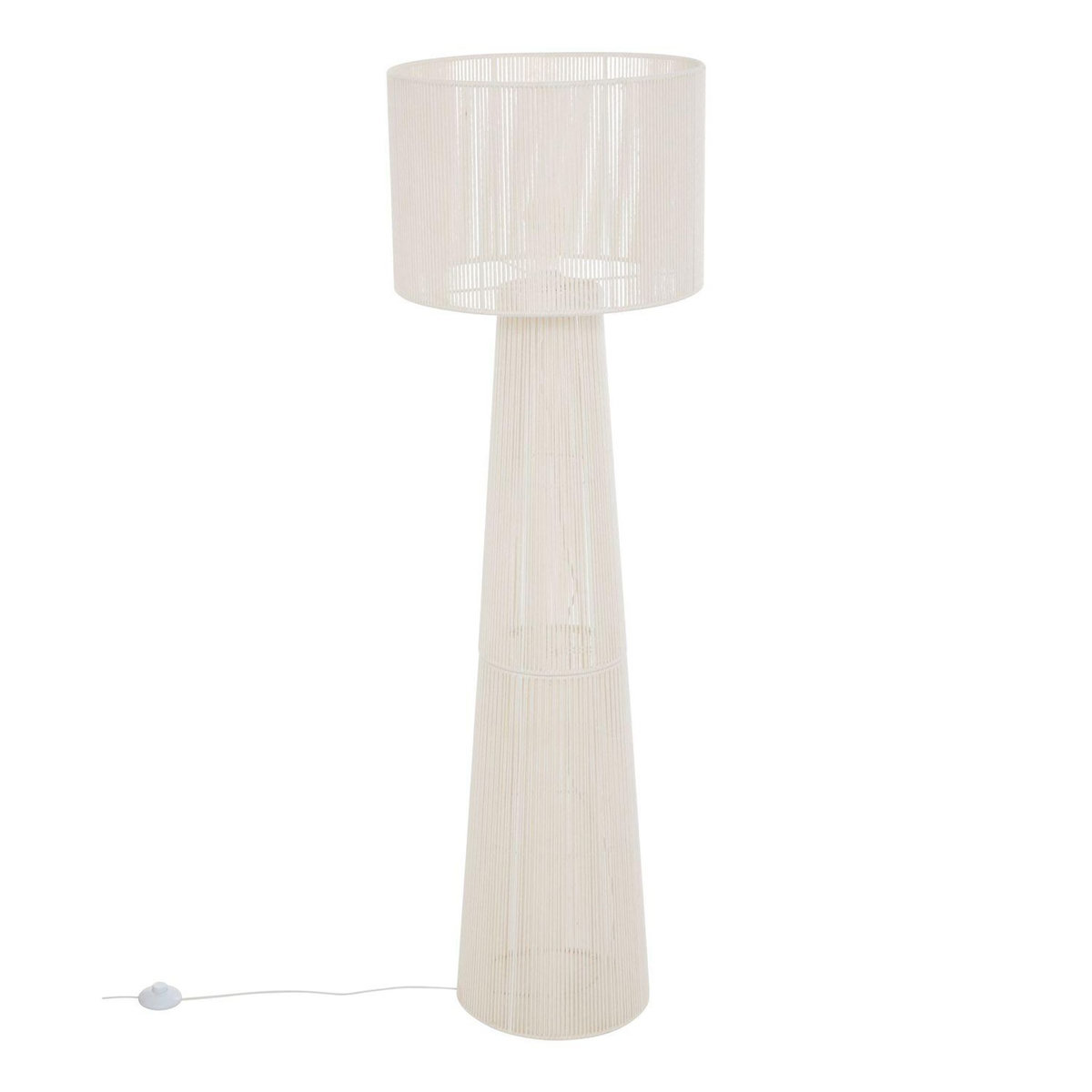 ATMOSPHERA Lampadaire en corde ADRIA - Blanc