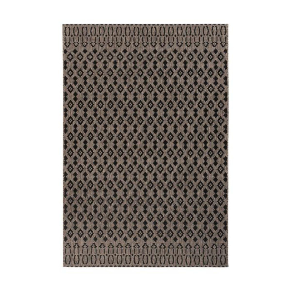 Paris Prix Tapis Géométrique à Poils Courts  Splash  Gris