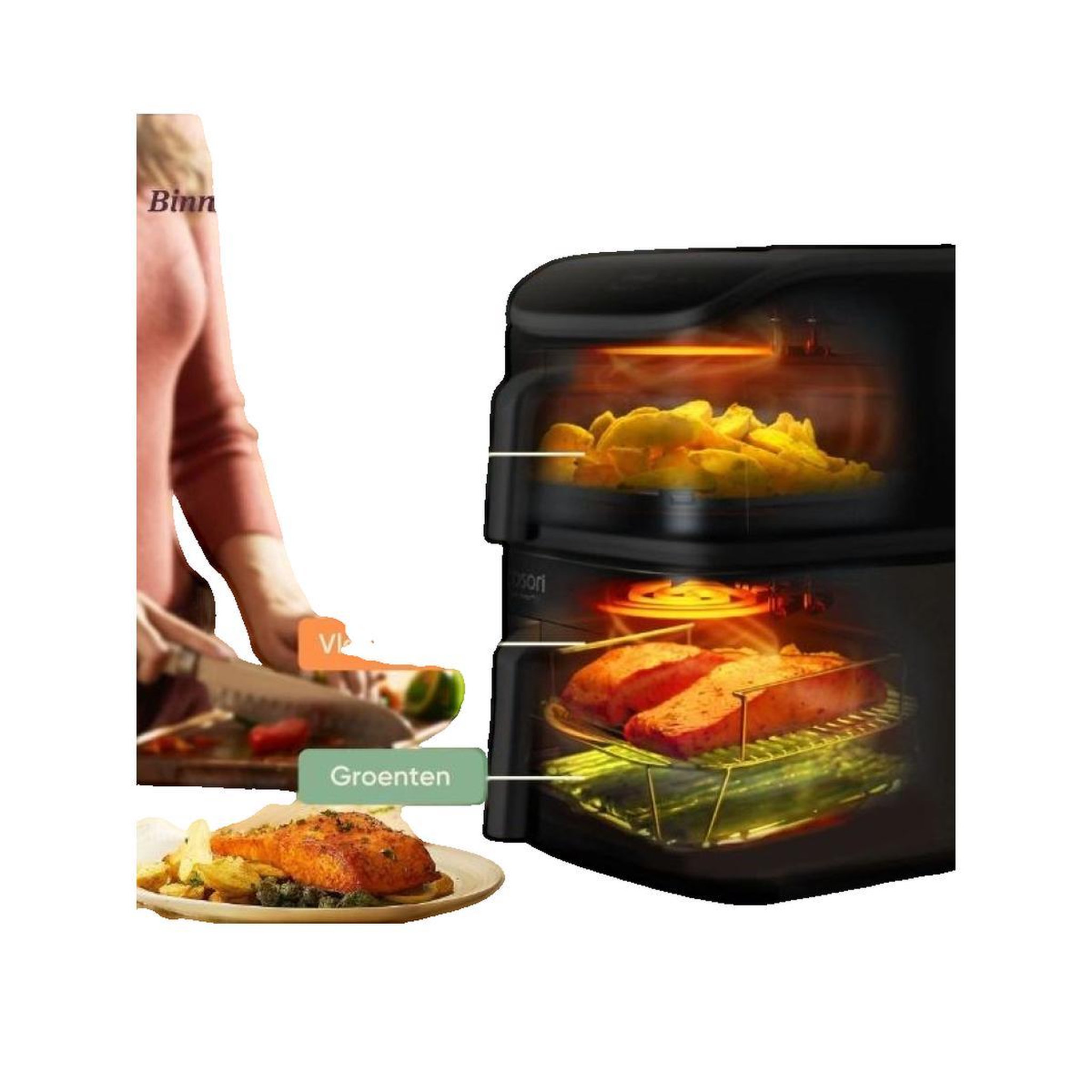 Voir la diapositive 6 : COSORI Friteuse à air caf-dc121 double 10.8L