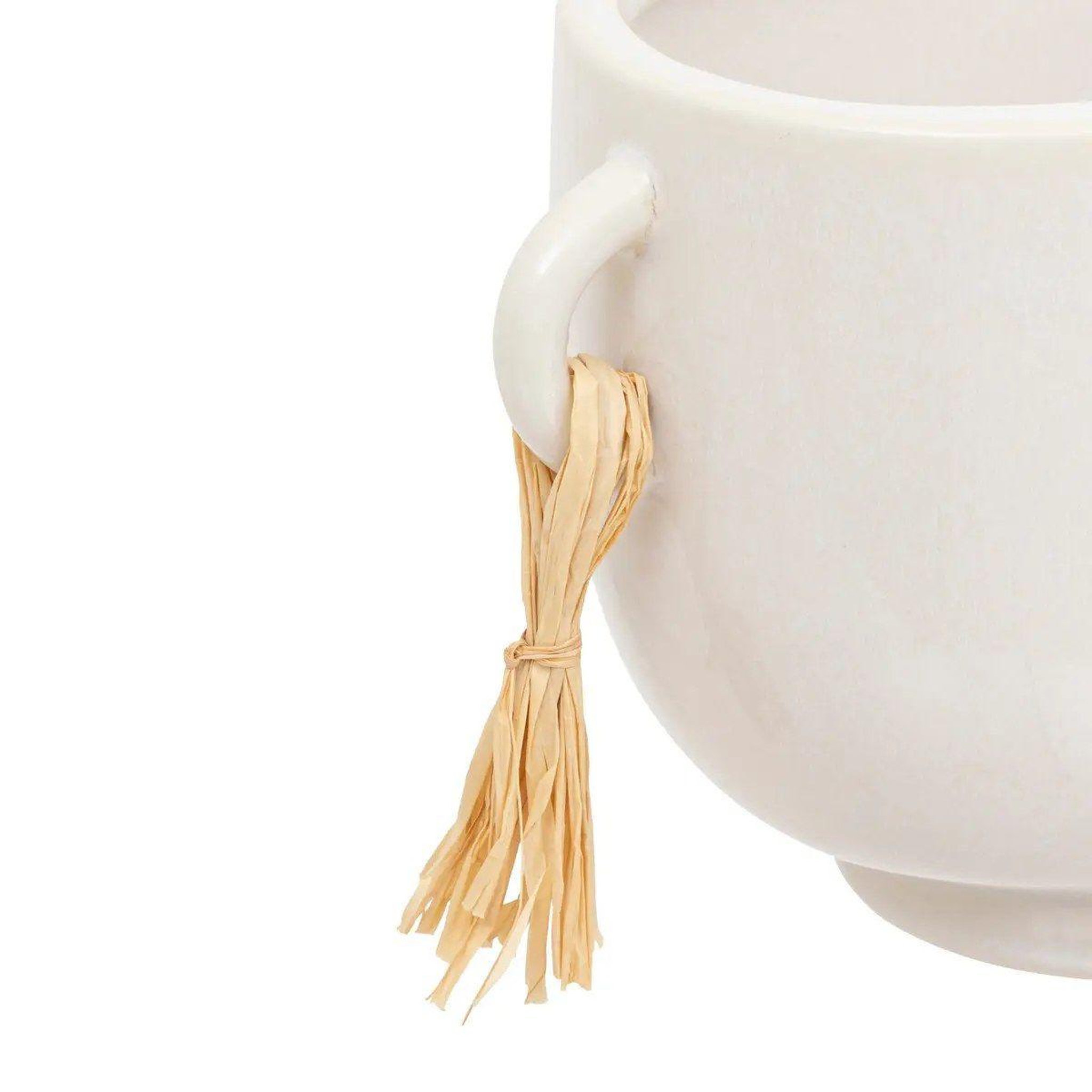 Voir la diapositive 2 : ATMOSPHERA Jardinière en céramique  soleya  30cm blanc