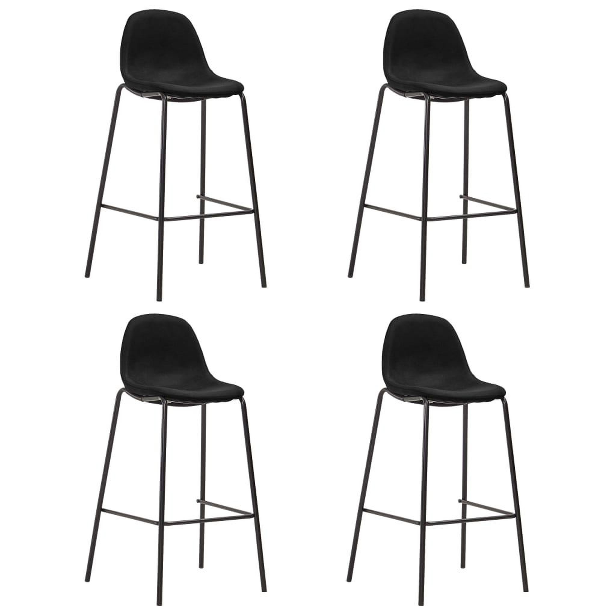 Voir la diapositive 5 : VIDAXL Ensemble de bar 5 pcs Tissu Noir