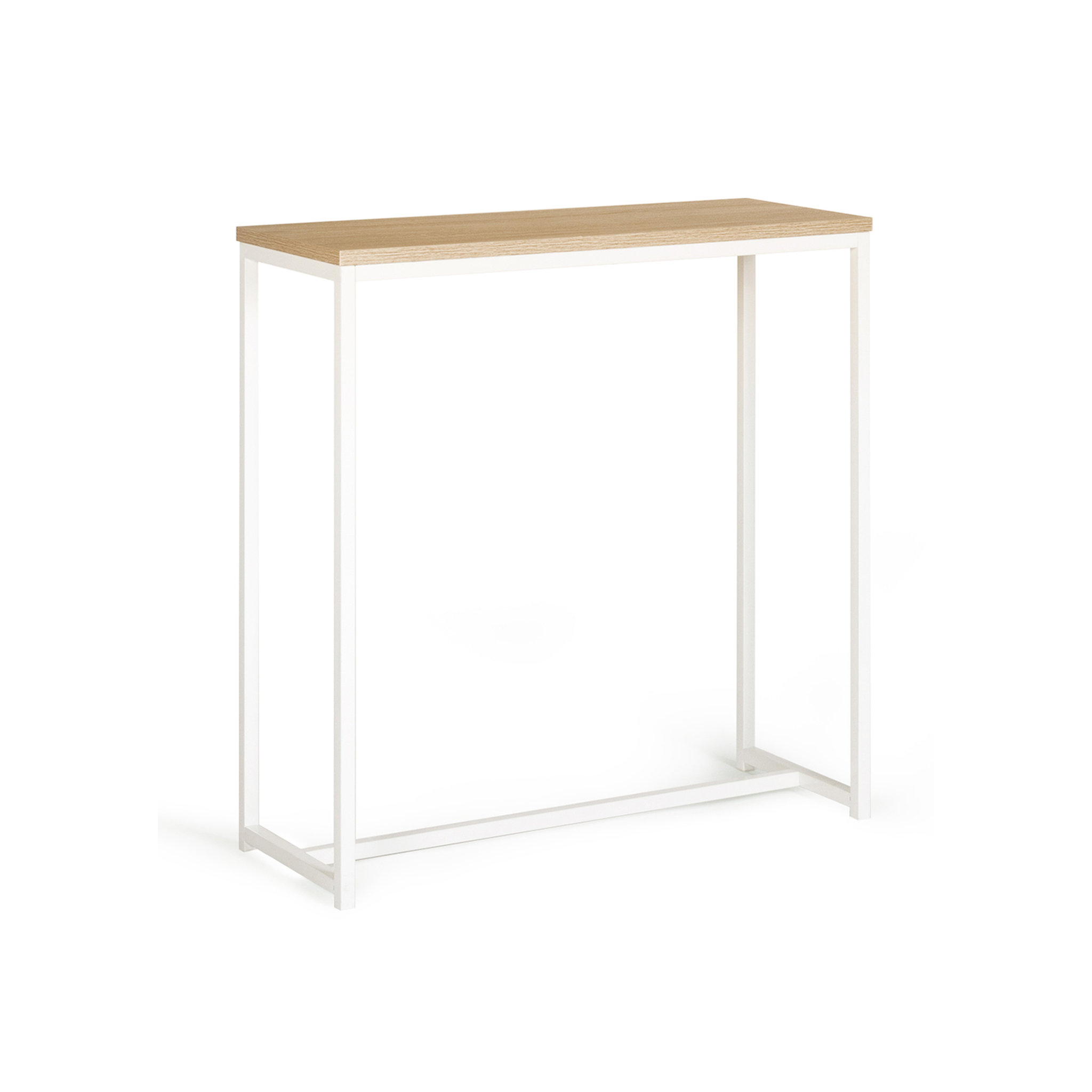 ID MARKET Console detroit design industriel bois et métal blanc