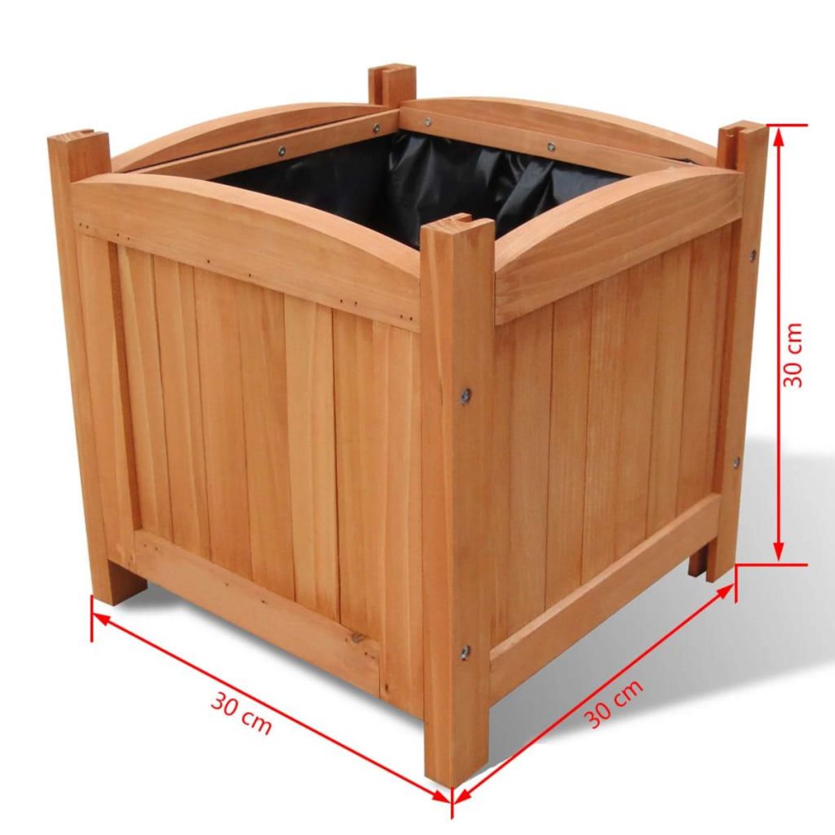 VIDAXL Ensemble de 2 lits sureleves Bois 30x30x30 cm