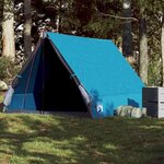 VIDAXL Tente de camping en forme de A 2 personnes bleu impermeable