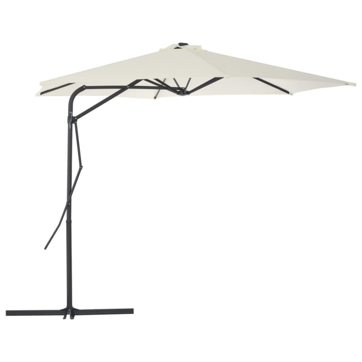 VIDAXL Parasol d'exterieur avec poteau en acier 300 cm Sable