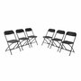  Chaises de réception pliantes – Fiesta – 6 chaises d'appoint en plastique et métal