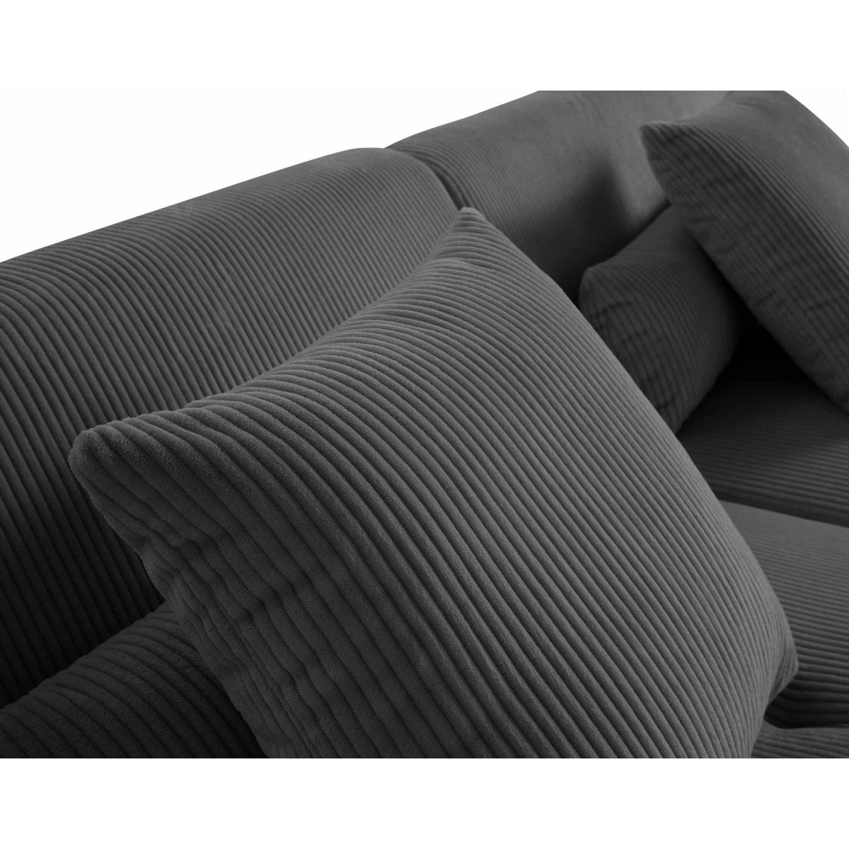 LISA DESIGN Onyx - canapé panoramique modulable d'angle gauche 7 places - en velours côtelé