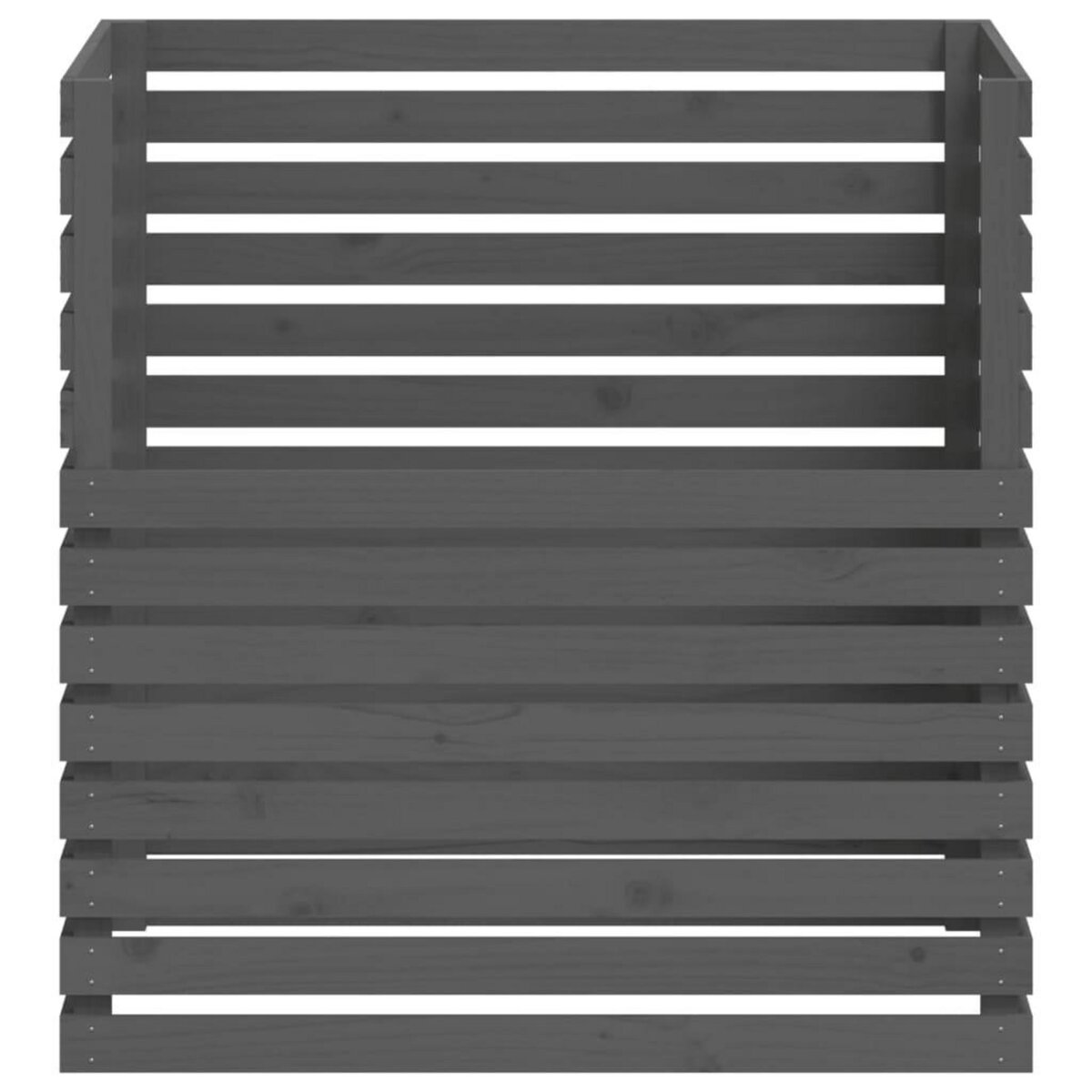 VIDAXL Composteur Gris 100x100x102 cm Bois massif de pin