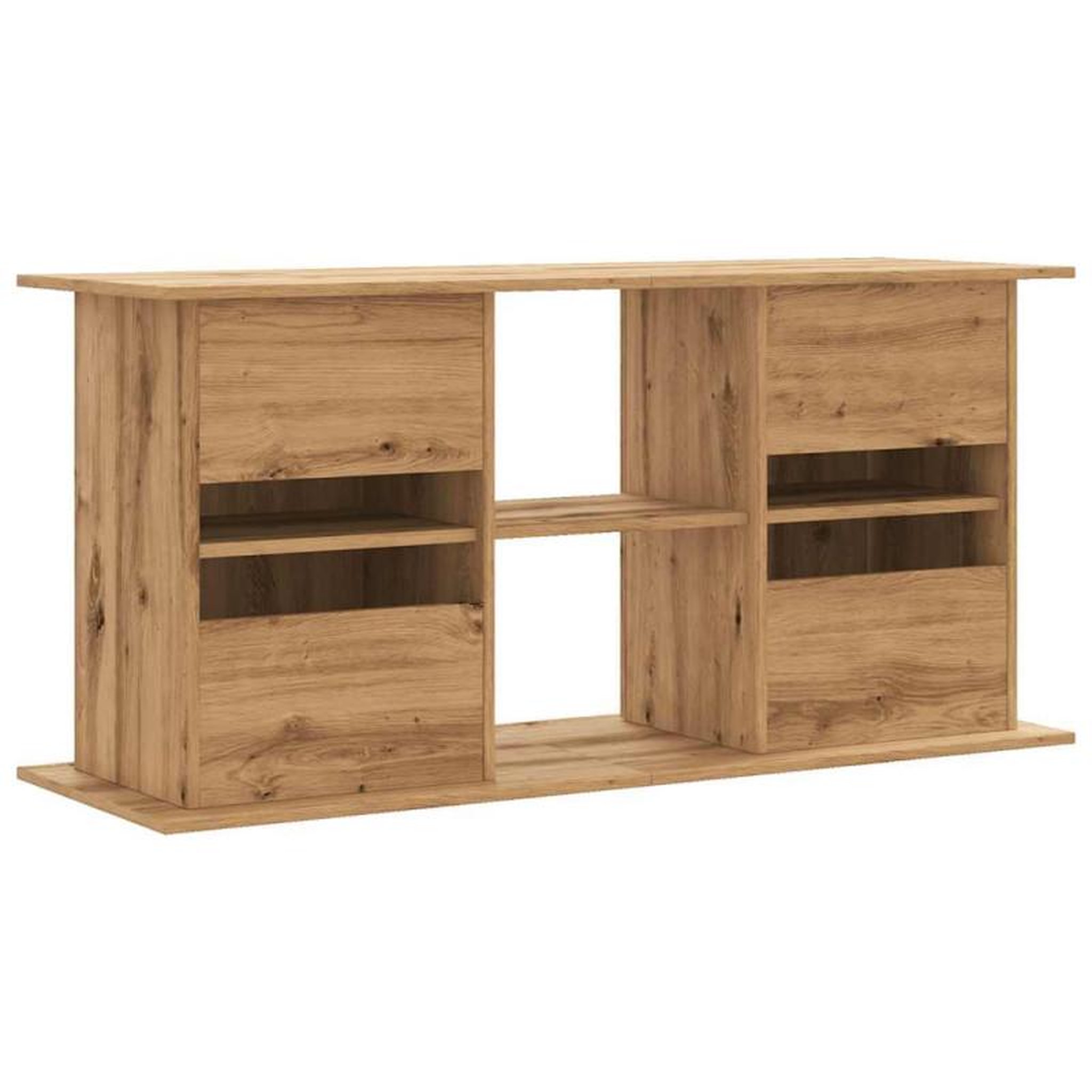 Voir la diapositive 6 : VIDAXL Support d aquarium chêne artisanal 121x41x58 cm bois ingénierie