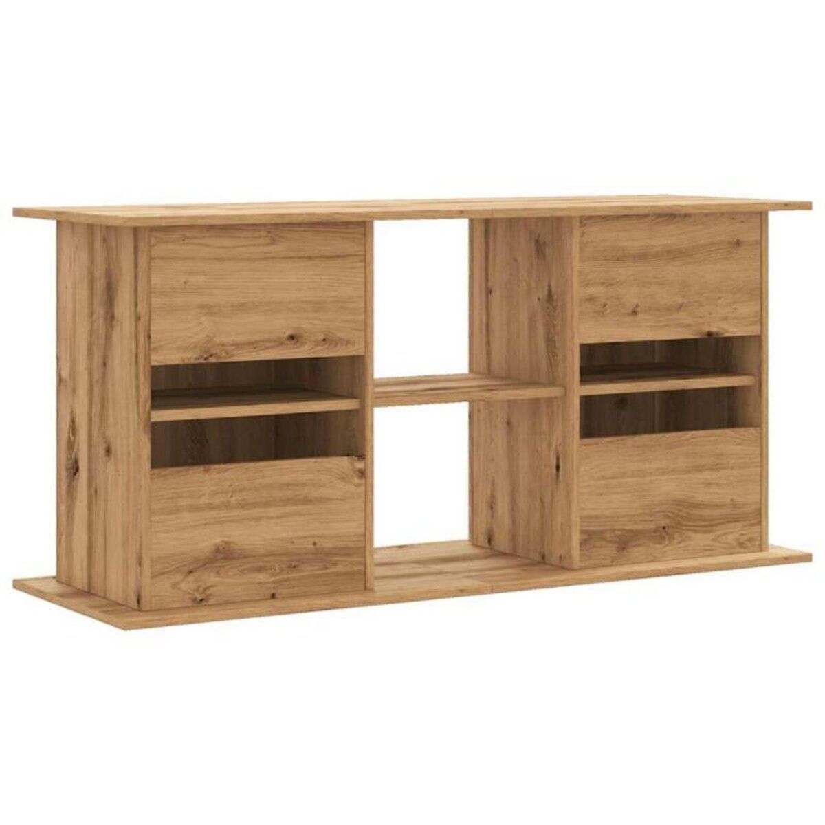 VIDAXL Support d aquarium chêne artisanal 121x41x58 cm bois ingénierie